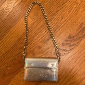 Iridescent mini shoulder bag